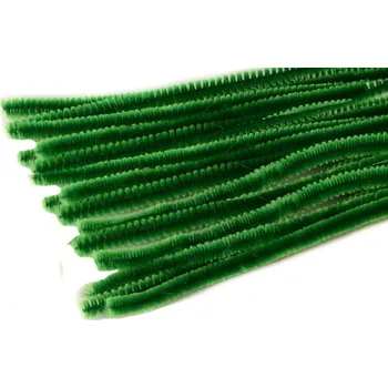 Hobby drát Chlupatý drátek Ø10 mm - délka cca 30 cm - tmavě zelený