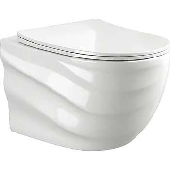 Klozet BPS-koupelny Závěsná WC mísa se SoftClose sedátkem HYD-6925, bílá