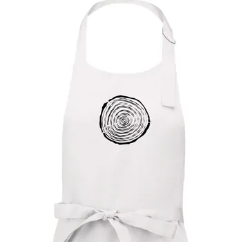 Kuchyňská zástěra Letokruhy 15 bez věku - Pánská zástěra na vaření - Univerzální velikost ( Bílá )