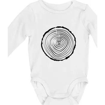 Kojenecký body Letokruhy 20 bez věku - Body kojenecké s dlouhým rukávem - Dlouhý r. do 3 měs ( Bílá )