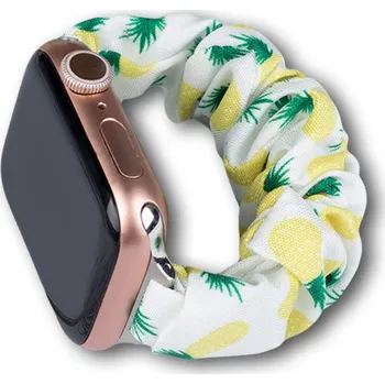 Řemínek na hodinky Hurtel Textilní řemínek pro Apple Watch 38 / 40 / 41 mm, gumička na náramek - ananas