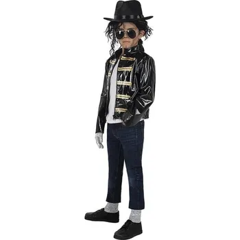 Funiglobal - Černá vojenská bunda Michael Jackson pro chlapce - 7-9 years
