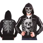 Pánská mikina s maskou - Kostra - Halloween - Velikost L L 52/54