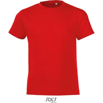 Chlapecké kalhoty SOL's Collection Tričko Regent Fit Kids, krátký rukáv, dětské COT25118300487-red Červená 10 roků