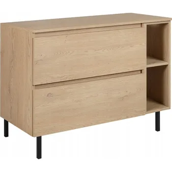 Koupelnový nábytek Koupelnová skříňka pod umyvadlo 100 cm Regál Čela Světlý Dub DESKA Nohy Kovové