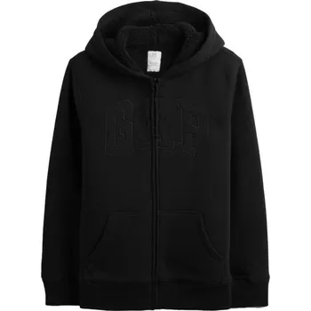 Chlapecká mikina Chlapecká zateplená mikina GAP V-OC COZY LOGO FZ M Černá