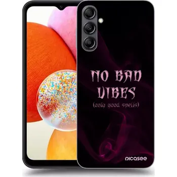 Pouzdro na mobilní telefon Picasee silikonový černý obal pro Samsung Galaxy A14 5G A146P - No bad vibes