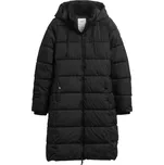 Dámský prošívaný kabát GAP V-FRCH LONG PUFFER COAT XS Černá
