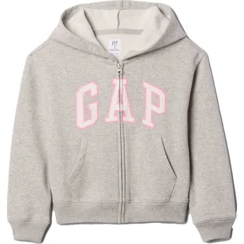 Dámská mikina Dívčí mikina GAP V-BAS HERITAGE FZ XS Šedá, Růžová