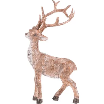 Jelen - polyresinová figurka, stojící, vel. S, béžovo-hnědý - ALA1821-S