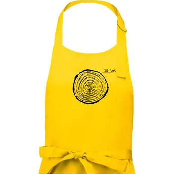 Kuchyňská zástěra Letokruhy - 15 - Dámská zástěra na vaření - Univerzální velikost ( Žlutá )