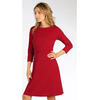 Dámské oblečení Dámské šaty LITEX s 3/4 rukávem červené Velikost: L