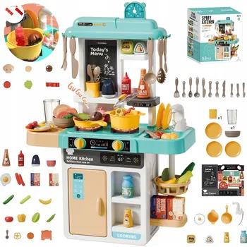 Dětská kuchyňka Dětská kuchyňka Interaktivní Světlo Zvuk Pára Měnící barvu 52 dílů