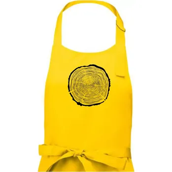 Kuchyňská zástěra Letokruhy 65 bez věku - Pánská zástěra na vaření - Univerzální velikost ( Žlutá )