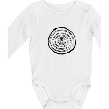 Kojenecké oblečení Letokruhy 10 bez věku - Body kojenecké s dlouhým rukávem - Dlouhý r. do 3 měs ( Bílá )