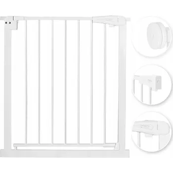 Dětská zábrana Zábrana na dveře, schody MoMi rozpěrná, s rozšířením, bílá