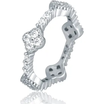 Prsten JVD Oslnivý stříbrný prsten se zirkony SVLR1156XH2BI 60 mm + 2 měsíce na vrácení zboží