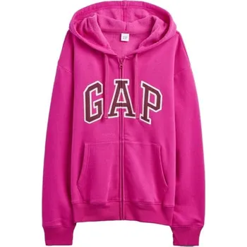 Dámská mikina Dámská mikina GAP V-GAP HERITAGE FZ HD XL Růžová, Bílá, Vínová