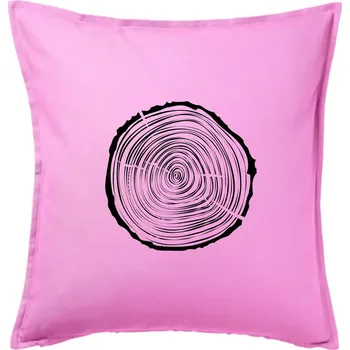 Polštář Letokruhy 25 bez věku - Polštář 50x50 - 50x50 - Pouze potah ( Růžová )