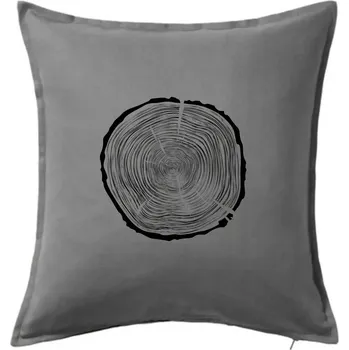 Polštář Letokruhy 80 bez věku - Polštář 50x50 - 50x50 - Pouze potah ( Tmavě šedý melír )