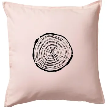 Polštář Letokruhy 15 bez věku - Polštář 50x50 - 50x50 - Pouze potah ( Světle růžová )