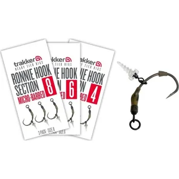 3ks - Návazec Trakker Ronnie Hook Section Barbed č.8