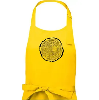 Kuchyňská zástěra Letokruhy 70 bez věku - Pánská zástěra na vaření - Univerzální velikost ( Žlutá )