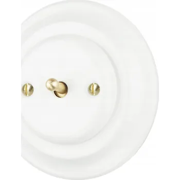 vypínač Dvojitý vypínač černý keramický pod omítku Retro