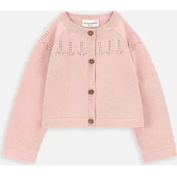 Dámský svetr Coccodrillo dětský svetr růžový, bavlna, velikost 80