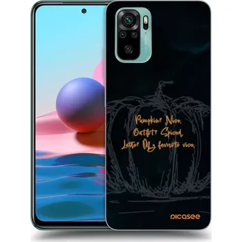 Pouzdro na mobilní telefon Picasee silikonový průhledný obal pro Xiaomi Redmi Note 10 - Pumpkin