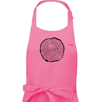 Kuchyňská zástěra Letokruhy 65 bez věku - Dámská zástěra na vaření - Univerzální velikost ( Růžová )