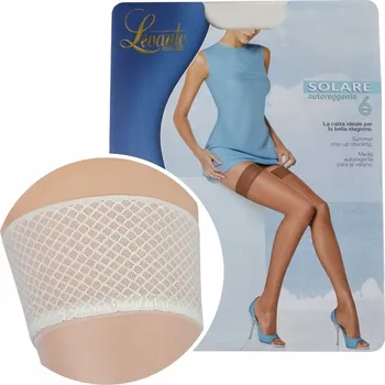 Dámské punčochy LEVANTE samodržící punčochy Solare 6DEN vel. 3/L ECRU