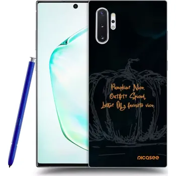 Pouzdro na mobilní telefon Picasee silikonový průhledný obal pro Samsung Galaxy Note 10+ N975F - Pumpkin