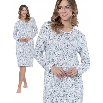 Dámská noční košile Leveza BETI bavlněná košile noční - jemná elegance a pohodlí XL