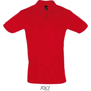 Pánská móda SOL's Collection Polokošile Perfect Men, piqué, krátký rukáv, pánská COT25113400403-red L Červená