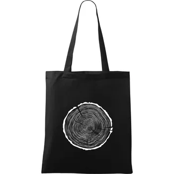 Letokruhy 90 bez věku - Taška bavlněná - 42 x 38 cm ( Černá )