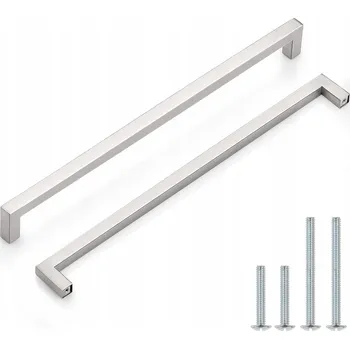 Nábytkové kování Nábytková úchytka na zásuvky skříněk kovový, barva stříbrná, 10 kusů, 332 mm