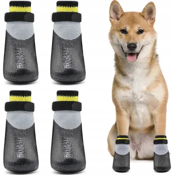 Pánské ponožky 4 kusy VODĚODOLNÉ Protiskluzové ponožky pro Psa S ŠEDÉ