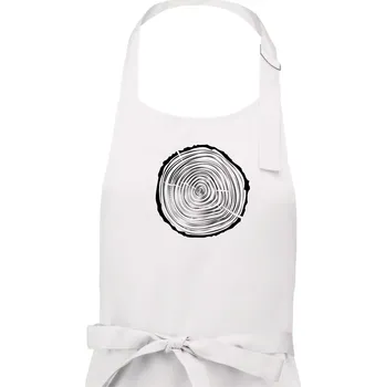Kuchyňská zástěra Letokruhy 25 bez věku - Dámská zástěra na vaření - Univerzální velikost ( Bílá )