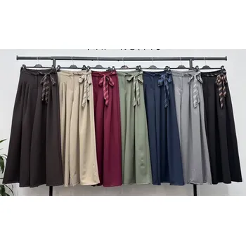 Dámské kalhoty Široké kalhoty s páskem VOGUE 19571 barva: červená-bordó