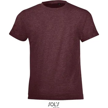 SOL's Collection Tričko Regent Fit Kids, krátký rukáv, dětské COT251183t5584-heather oxb 4 roky Melír oxblood