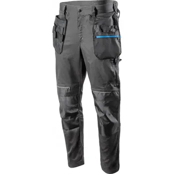 Pracovní obuv HOGERT PRACOVNÍ KALHOTY ELASTICKÉ DO PASU BOZP ŠEDÉ WURNITZ M