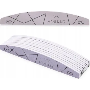 Pilníky na nehty Mani King 180/240 půlměsíc 10 ks