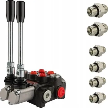 Posilovač řízení HYDRAULICKÝ ROZDĚLOVAČ 2-SEKČNÍ 30L PŘÍPOJKY 18/16 ORIGINÁL HYDROLIDER