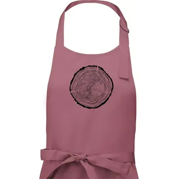 Kuchyňská zástěra Letokruhy 55 bez věku - Dámská zástěra na vaření - Univerzální velikost ( Starorůžová )