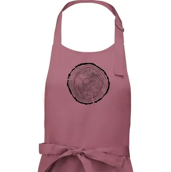 Kuchyňská zástěra Letokruhy 85 bez věku - Dámská zástěra na vaření - Univerzální velikost ( Starorůžová )