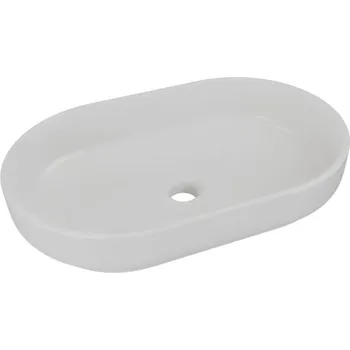 Keramické umyvadlo RIVER na desku, 55 cm, světlý beton