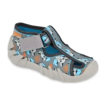 Chlapecká obuv 190P104 18 - chlapecké bačkorky Befado 1SZ šedé 190P104_21