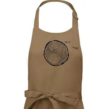 Kuchyňská zástěra Letokruhy - 40 - Pánská zástěra na vaření - Univerzální velikost ( Cappuccino )