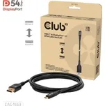 Club3D Kabel USB-C na DisplayPort 2.1 DP54 Bi-Directional, 8K120Hz, 4K480Hz, 2m
